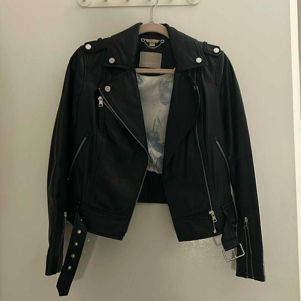 Soia & Kyo Leather Jacket sz XS